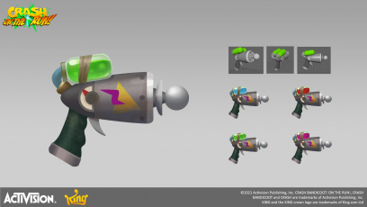 Concept art of Raygun from the video game Crash Bandicoot On The Run by Richard Partridge