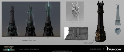 Concept art of Tower Of Siptah from the video game Conan Exiles by Daniele Solimene