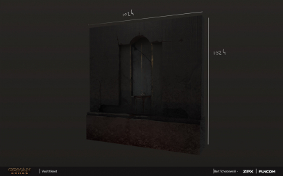 Concept art of Elder Vaults Tile Set from the video game Conan Exiles by Bartosz Tchorzewski