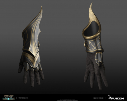 Concept art of Gremlin Gloves from the video game Conan Exiles by Diogo Rodrigues