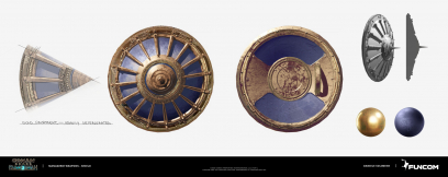 Concept art of Menagerie Shield from the video game Conan Exiles by Daniele Solimene