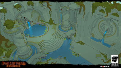 Concept art of Eden Templet from the video game Darksiders Genesis by Baldi Konijn
