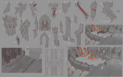 Concept art of Hell Kit from the video game Darksiders Genesis by Baldi Konijn