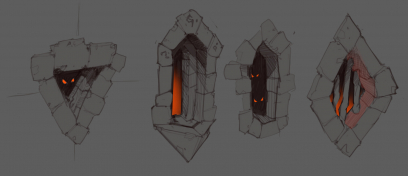 Concept art of Demon Ruin Windows from the video game Darksiders Genesis by Baldi Konijn