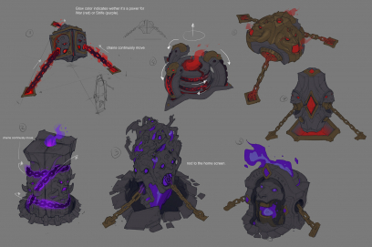 Concept art of Gear Casket from the video game Darksiders Genesis by Baldi Konijn