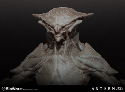 Concept art of Early Alien Race Exploration from the video game Anthem by Steve Klit