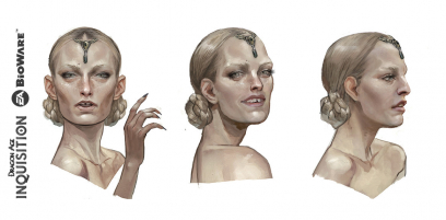 Concept art of Heads Exploration from the video game Dragon Age Inquisition Additions 03 by Ramil Sunga