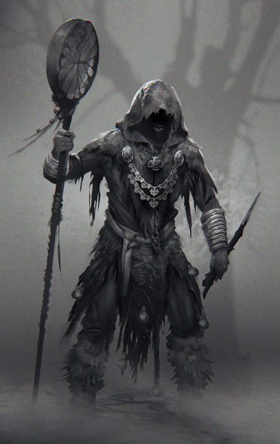 Concept art of Drummer from the video game God Of War by Yefim Kligerman