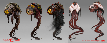 Concept art of Nightmare from the video game God Of War by Stephen Oakley