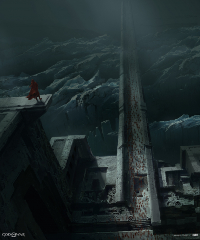 Concept art of Helheim from the video game God Of War by Luke Berliner
