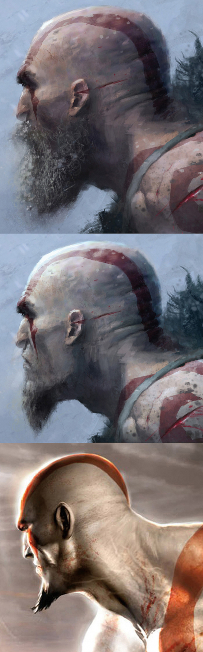 Concept art of Kratos Exploration from the video game God Of War by Jose Cabrera