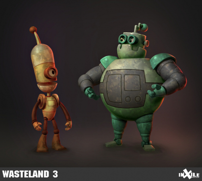Concept art of Peek And Poke from the video game Wasteland 3 by Lia Booysen