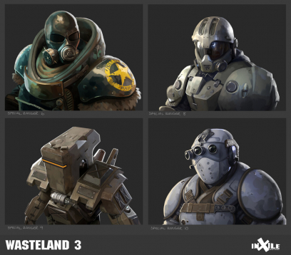 Concept art of Portraits from the video game Wasteland 3 by Lia Booysen