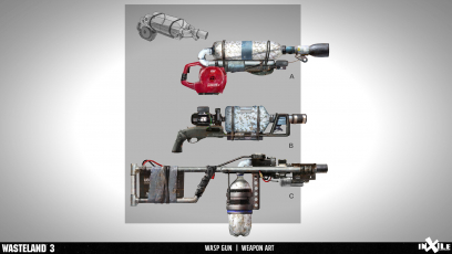 Concept art of Wasp Gun from the video game Wasteland 3 by Tj Frame