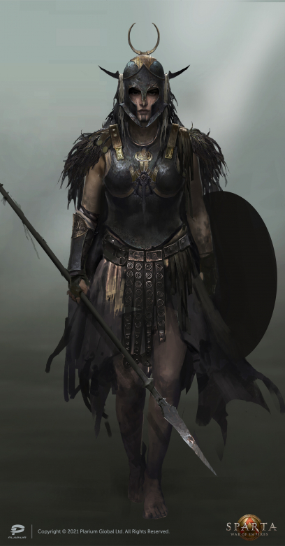Concept art of Keres from the video game Sparta War Of Empires by Maxim Bazhenov
