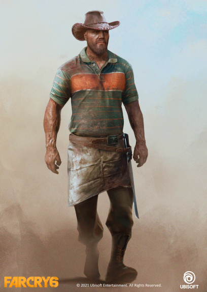 Concept art of Carlos Montero from the video game Far Cry 6 by Paul Leli