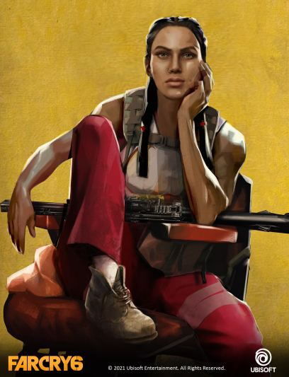 Concept art of Clara Garcia from the video game Far Cry 6 by Paul Leli