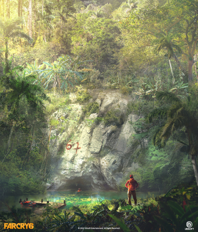 Concept art of Cenote Cave from the video game Far Cry 6 by Stephanie Lawrence