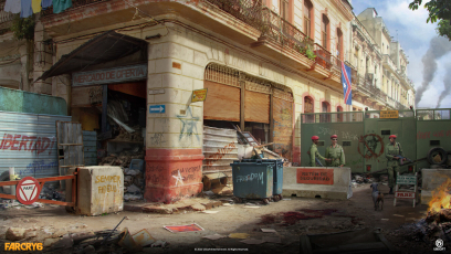 Concept art of Esperanza Streets from the video game Far Cry 6 by Vitalii Smyk
