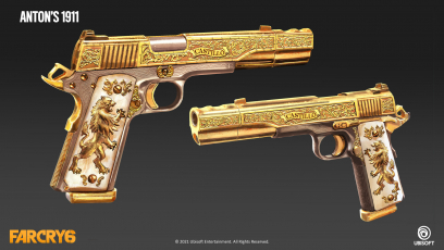 Concept art of Anton's 1911 from the video game Far Cry 6 by Miguel Angel Mendez