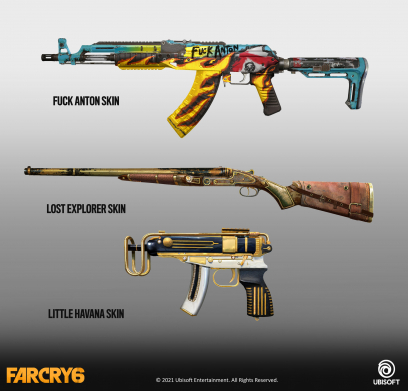 Concept art of Weapon Skins from the video game Far Cry 6 by Miguel Angel Mendez