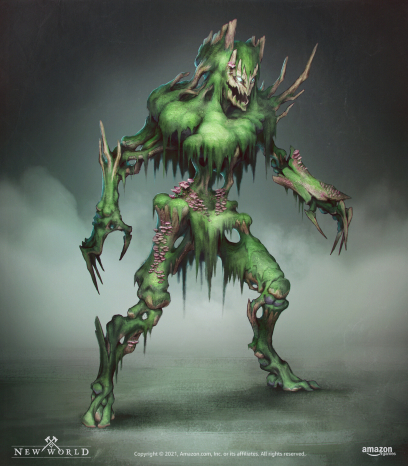 Concept art of Bog Monster from the video game New World by Alexander Fuhr