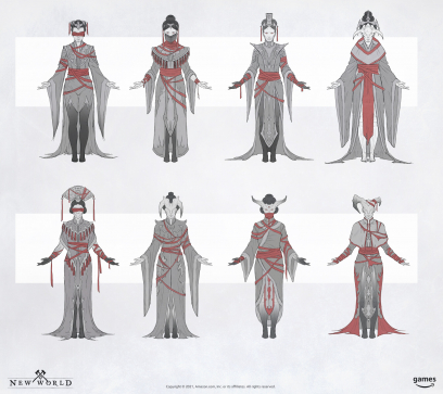 Concept art of Corrupted Dynasty Maiden from the video game New World by Alexander Fuhr