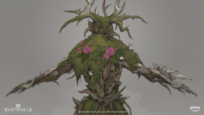 Concept art of Dryad Shaman from the video game New World by Stuart Kim