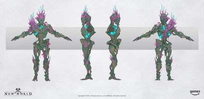 Concept art of Swamp Dryad Soldier from the video game New World by Alexander Fuhr
