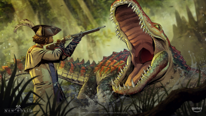 Concept art of Alligator from the video game New World by Kiana Hamm