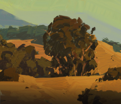 Concept art of Landscape Painting from the video game Back 4 Blood by Michael Shinde