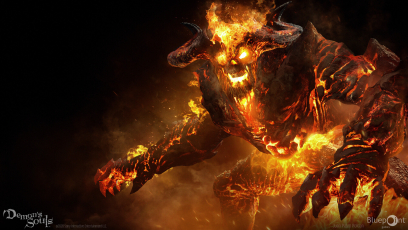 Concept art of Flamelurker from the video game Demon Souls Remake by Juan Pablo Roldan