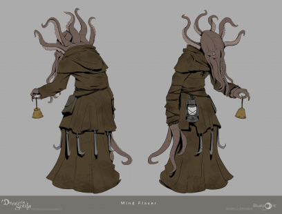 Concept art of Mind Flayer from the video game Demon Souls Remake by Dinulescu Alexandru