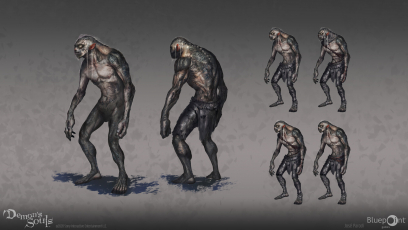 Concept art of Scale Miner from the video game Demon Souls Remake by Jose Parodi