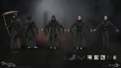 Concept art of Reaper Robes from the video game Demon Souls Remake by Alex Lazar