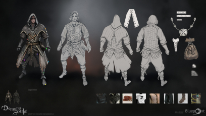 Concept art of Sage Robes from the video game Demon Souls Remake by Alex Lazar