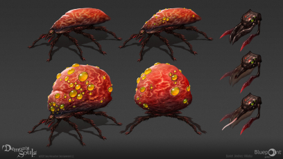 Concept art of Giant Tick from the video game Demon Souls Remake by Daniel Jimenez Villalba