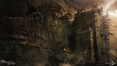 Concept art of Stonefang Tunnel from the video game Demon Souls Remake by Juan Pablo Roldan