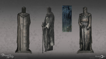 Concept art of Statue from the video game Demon Souls Remake by Jose Parodi