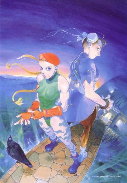 Cover Artwork for Super Street Fighter II Turbo with Cammy and Chun-Li