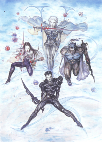 Ring Of Fate concept art from Final Fantasy II by Yoshitaka Amano