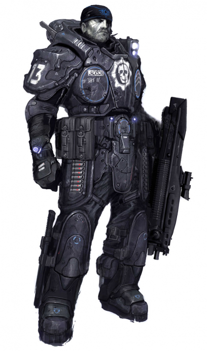 COG Trooper concept art from Gears of War