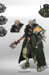 Concept art of Fl4K The Beastmaster Early Exploration from the video game Borderlands 3 by Max Davenport