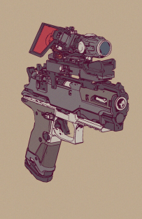 Concept art of Dahl Pistols from the video game Borderlands 3 by Elijah Mcneal