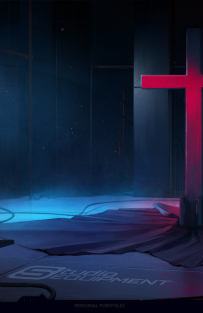 Concept art of Environment Concept from the video game Cyberpunk 2077 by Alicja Uzarowska