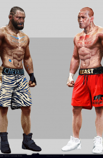 Concept art of Boxers from the video game Cyberpunk 2077 Additions 02 by Bernard Kowalczuk
