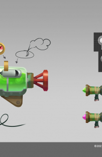 Concept art of Bazooka from the video game Crash Bandicoot On The Run by Richard Partridge
