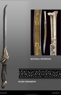 Concept art of Menagerie Katana from the video game Conan Exiles by Diogo Rodrigues