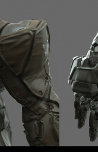 Concept art of Dominion Heavy Exo from the video game Anthem by Alex Figini