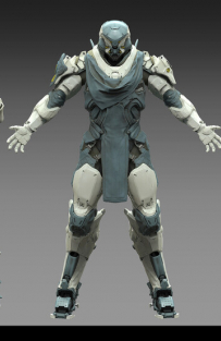 Concept art of Praetorian Exo from the video game Anthem by Alex Figini